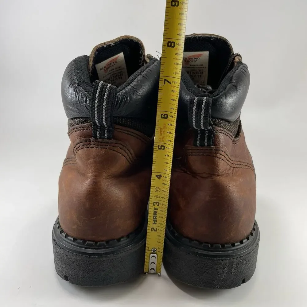 Red Wing 2226 Mens Size 10 D Brown Leather Lace Up Work Safety Steel Toe Boots